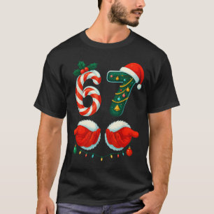 67 Christmas 6 7 Meme Pajamas Holiday Gen Alpha Sl T-Shirt