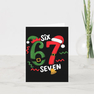 67 Christmas 6 7 Meme Six Seven Xmas Card