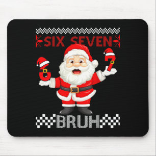 67 Christmas 6 7 Six Seven Bruh Xmas Santa Sweater Mouse Mat