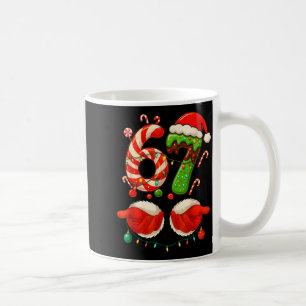 67 Christmas 6 7 Six Seven Meme 67 Candy Cane Xmas Coffee Mug