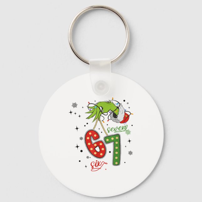 67 Christmas Costume Funny Winter Celebration  Key Ring (Front)