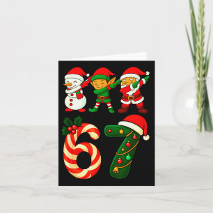 67 Christmas Dabbing Santa Elf Snowman Funny Six S Card