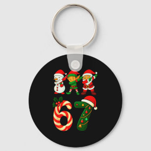 67 Christmas Dabbing Santa Elf Snowman Funny Six S Key Ring