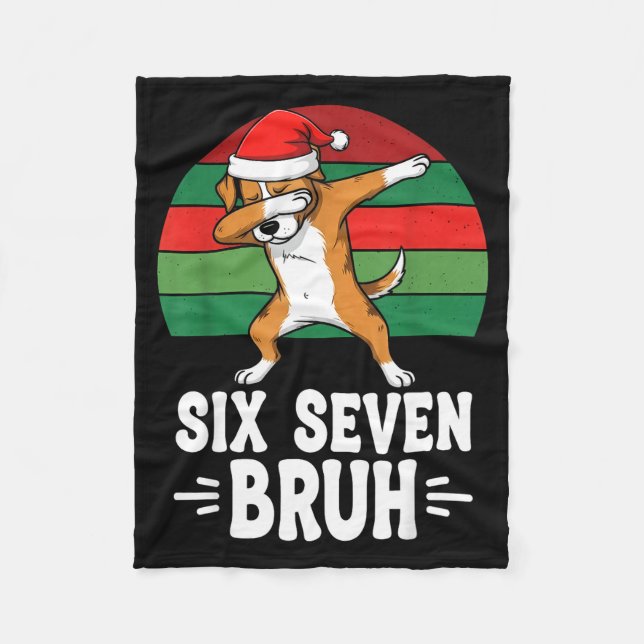 67 Christmas Funny 67 Brainrot Youth Kids Dog 67  Fleece Blanket (Front)
