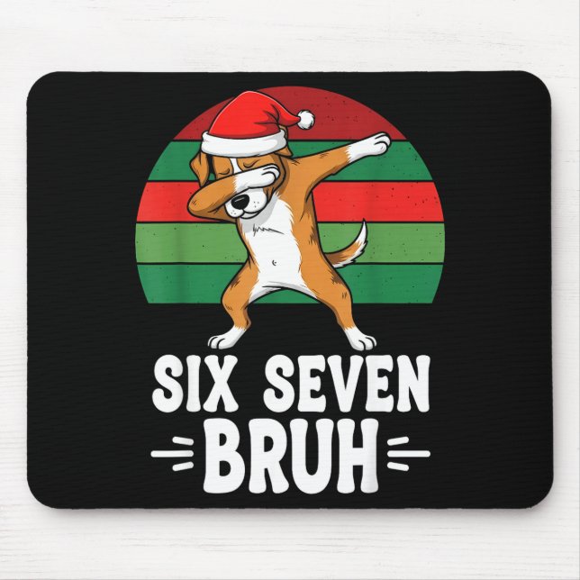 67 Christmas Funny 67 Brainrot Youth Kids Dog 67  Mouse Mat (Front)