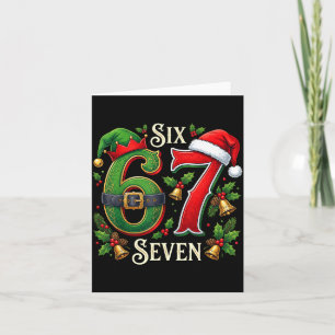 67 Christmas Funny 6 7 Meme Six Seven Xmas Boys Ki Card