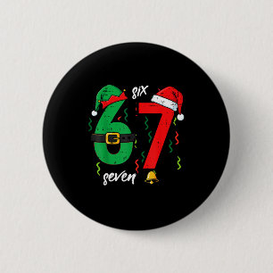 67 Christmas Funny 6 7 Meme Six Seven Xmas Boys Ki Cm Round Badge