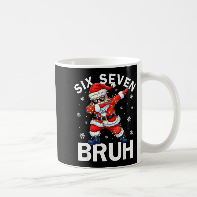 67 Christmas Funny Six Seven Bruh Meme Dabbing San Coffee Mug (Right)