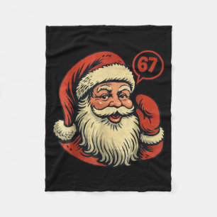 67 Christmas Funny Six Seven Meme 6_7 Shirt Santa  Fleece Blanket