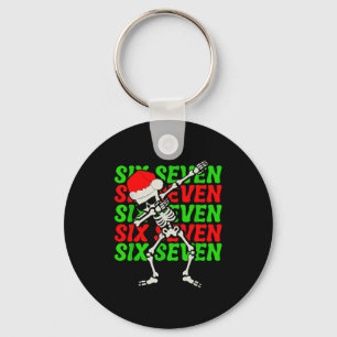 67 Christmas Funny Six Seven Meme Brainrot Dabbing Key Ring