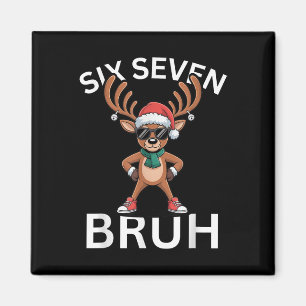 67 Christmas Funny Six Seven Meme Brainrot Reindee Magnet