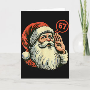 67 Christmas Funny Six Seven Meme Brainrot Santa C Card