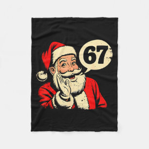 67 Christmas Funny Six Seven Meme Brainrot Santa C Fleece Blanket