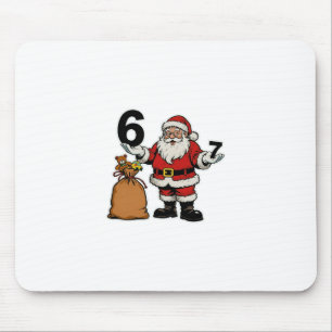67 Christmas Funny Six Seven Meme Brainrot Santa C Mouse Mat