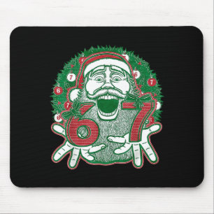 67 Christmas Funny Six Seven Meme Brainrot Santa C Mouse Mat