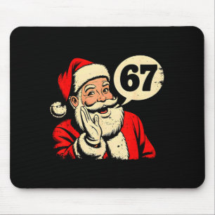 67 Christmas Funny Six Seven Meme Brainrot Santa C Mouse Mat