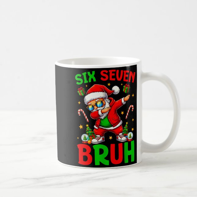 67 Christmas Funny Six Seven Meme Brainrot Santa K Coffee Mug (Right)