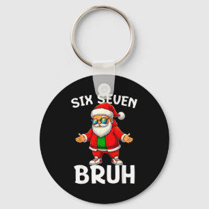 67 Christmas Funny Six Seven Meme Brainrot Santa K Key Ring