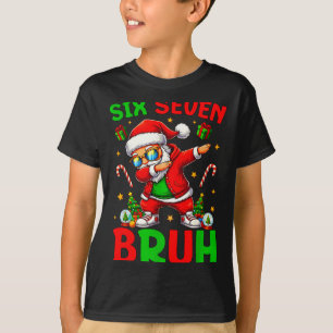 67 Christmas Funny Six Seven Meme Brainrot Santa K T-Shirt