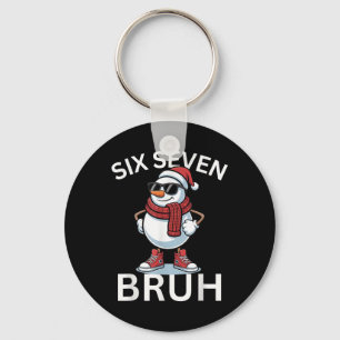 67 Christmas Funny Six Seven Meme Brainrot Snowman Key Ring