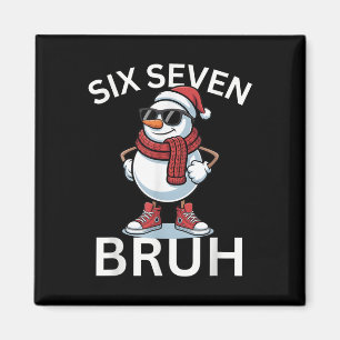 67 Christmas Funny Six Seven Meme Brainrot Snowman Magnet