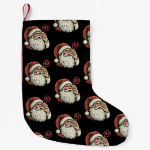 67 Christmas Funny Six Seven Meme Santa Claus Small Christmas Stocking