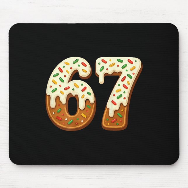 67 Christmas Holiday 6 7 Meme Gen Alpha Slang Back Mouse Mat (Front)