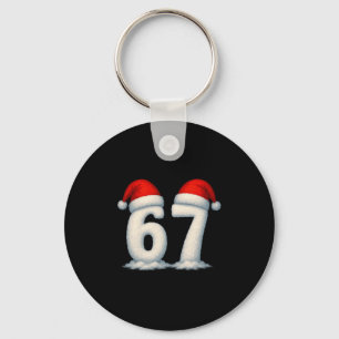 67 Christmas Holiday Snow Numbers 6 7 Meme Gen Alp Key Ring