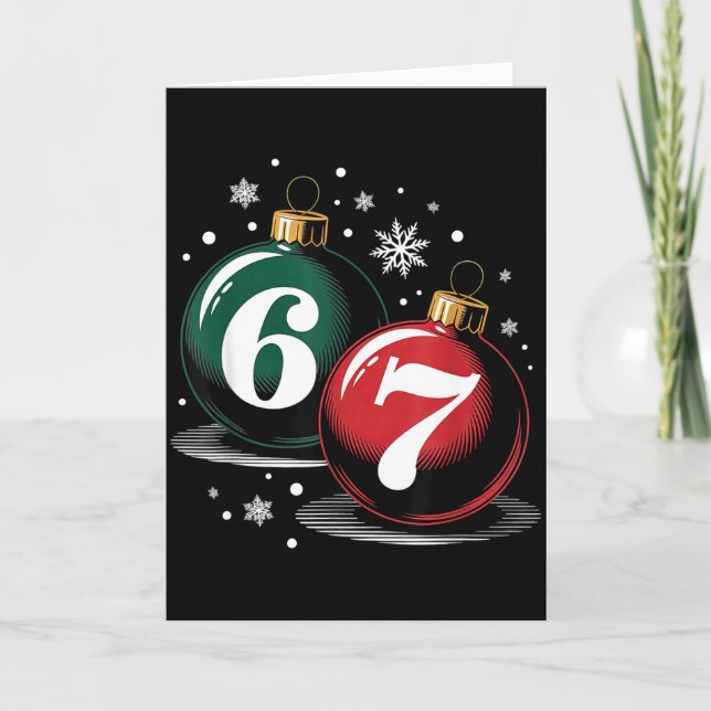 67 Christmas Kids Boys Girls Meme Xmas Funny Slang Card (Front)