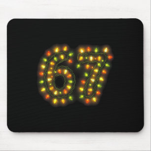 67 Christmas Lights 6 7 Meme Gen Alpha Slang  Mouse Mat