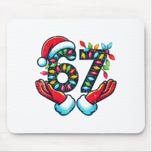 67 Christmas Lights Funny Christmas 6 7 Meme Xmas  Mouse Mat