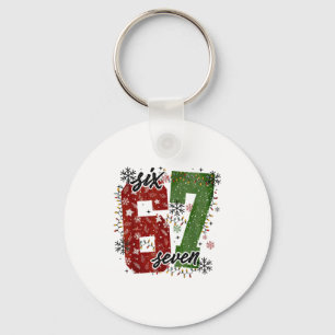 67 Christmas Meme 6 7 Numbers Six Seven Funny Kids Key Ring