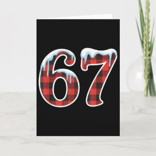 67 Christmas Meme Funny Six Seven Slang Card