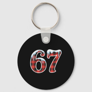 67 Christmas Meme Funny Six Seven Slang Key Ring