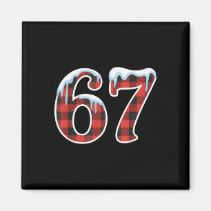 67 Christmas Meme Funny Six Seven Slang Magnet