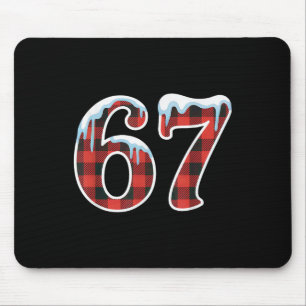 67 Christmas Meme Funny Six Seven Slang Mouse Mat