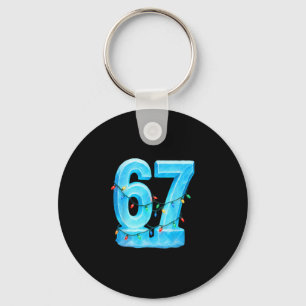 67 Christmas Meme Ice Holiday Pajama 6 7 Key Ring