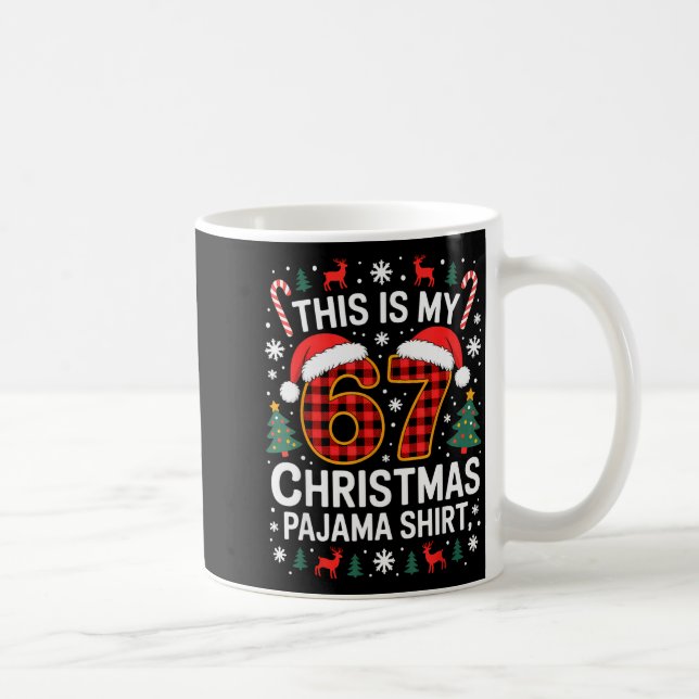 67 Christmas Meme Saying 6 7 Meme Costume Xmas  Coffee Mug (Right)