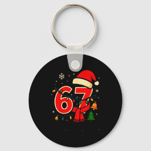 67 Christmas Meme Saying 6 7 Xmas Santa Claus Key Ring