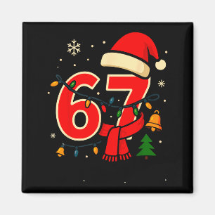 67 Christmas Meme Saying 6 7 Xmas Santa Claus  Magnet