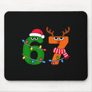 67 Christmas Meme Saying 6 7 Xmas Santa Claus Mouse Mat