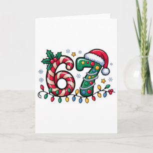 67 Christmas Meme Six Seven Xmas Funny Boys Girls Card