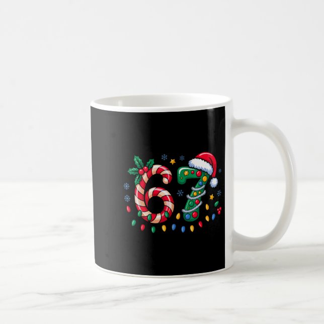 67 Christmas Meme Six Seven Xmas Funny Boys Girls  Coffee Mug (Right)
