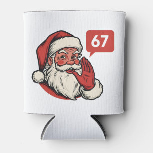 67 Christmas Merry Six Seven Brainrot Santa Claus Can Cooler
