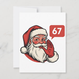 67 Christmas Merry Six Seven Brainrot Santa Claus Thank You Card