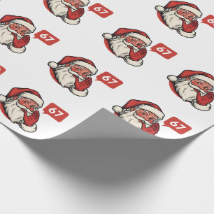 67 Christmas Merry Six Seven Brainrot Santa Claus Wrapping Paper