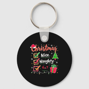 67 Christmas Nice Naughty List Funny 6-7 Meme  Key Ring