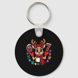 67 Christmas Outfit Women Meme Reindeer Six Seven Key Ring
