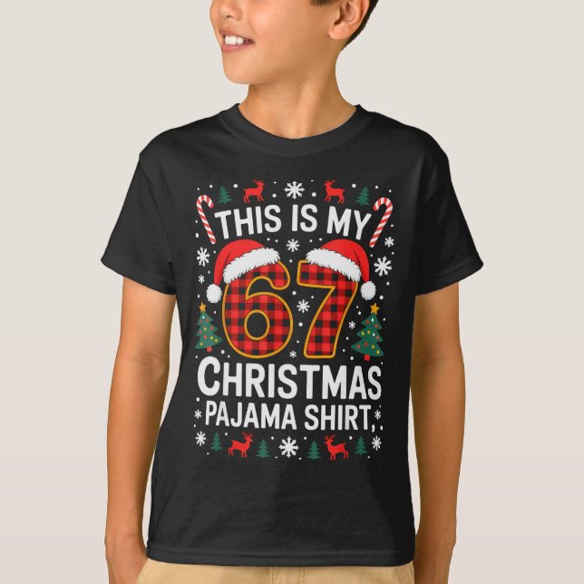 67 Christmas Pajama Shirt Funny Six Seven Meme Bra (Front)