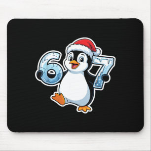 67 Christmas Penguin Santa Hat Birthday Holiday Mouse Mat